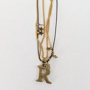 Anthropologie R Initial Letter Necklace Circo Jewelry